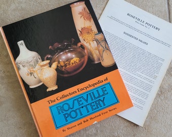 Vintage Book Roseville Reference Collectors Encyclopedia of Roseville Pottery Hardcover Huxford 1980