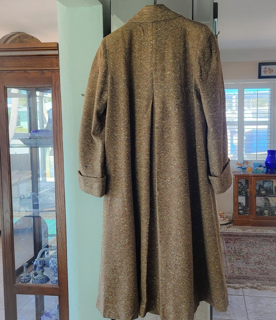 1940s Rare Ricemor Tweed Swing Coat Wool Brown Wh… - image 9