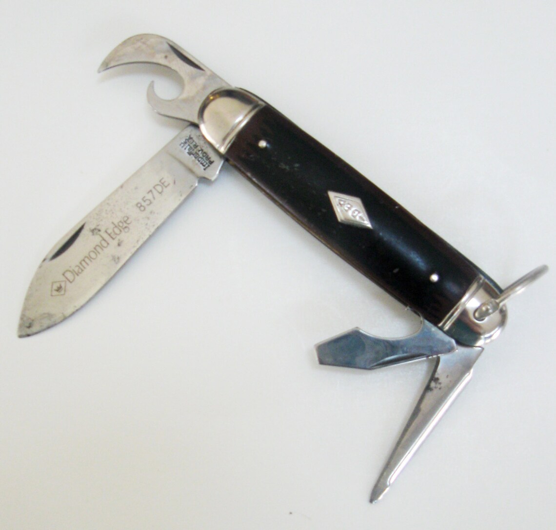 Vintage Pocket Knife Diamond Edge DE Folding Utility Imperial Etsy