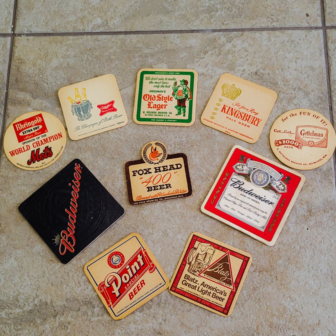 Vintage Beer Coasters Variety Pack Collectors Dream Mostly Wisconsin