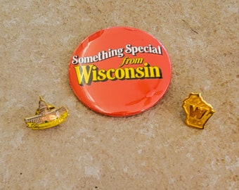 Wisconsin Pins Lapel Pins Collection State of Wisconsin Madison Pins Something Special from Wisconsin Set of Three