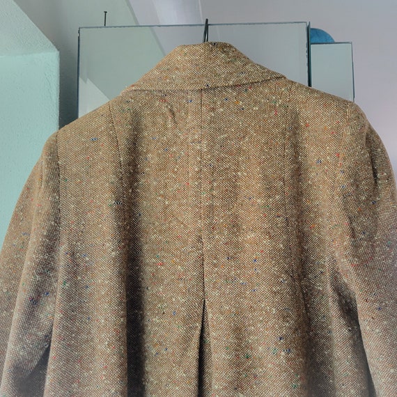 1940s Rare Ricemor Tweed Swing Coat Wool Brown Wh… - image 10