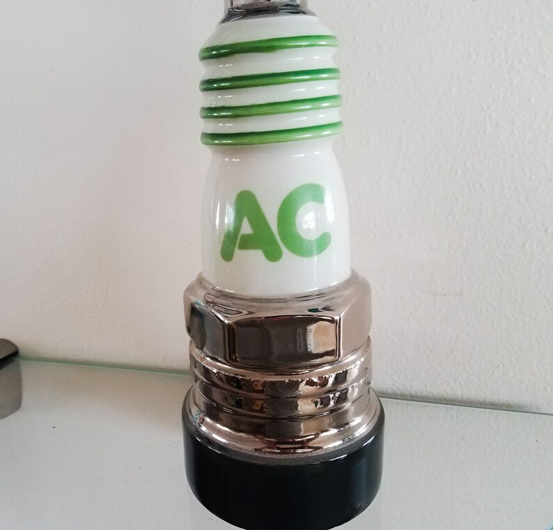 Vintage AC Delco Spark Plug Jim Beam Bottle Decanter Figural Etsy