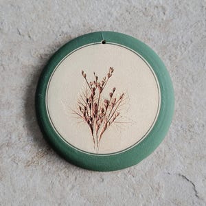 Vintage Bun Warmer Blue Moon Pottery Bread Warmer Etched Leaf Design Tortilla Warmer Wall Hanging Gift For Baker