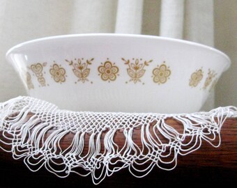 Vintage Corelle Corning Serving Bowl Butterfly Gold Pyrex Serving Dish  1970s