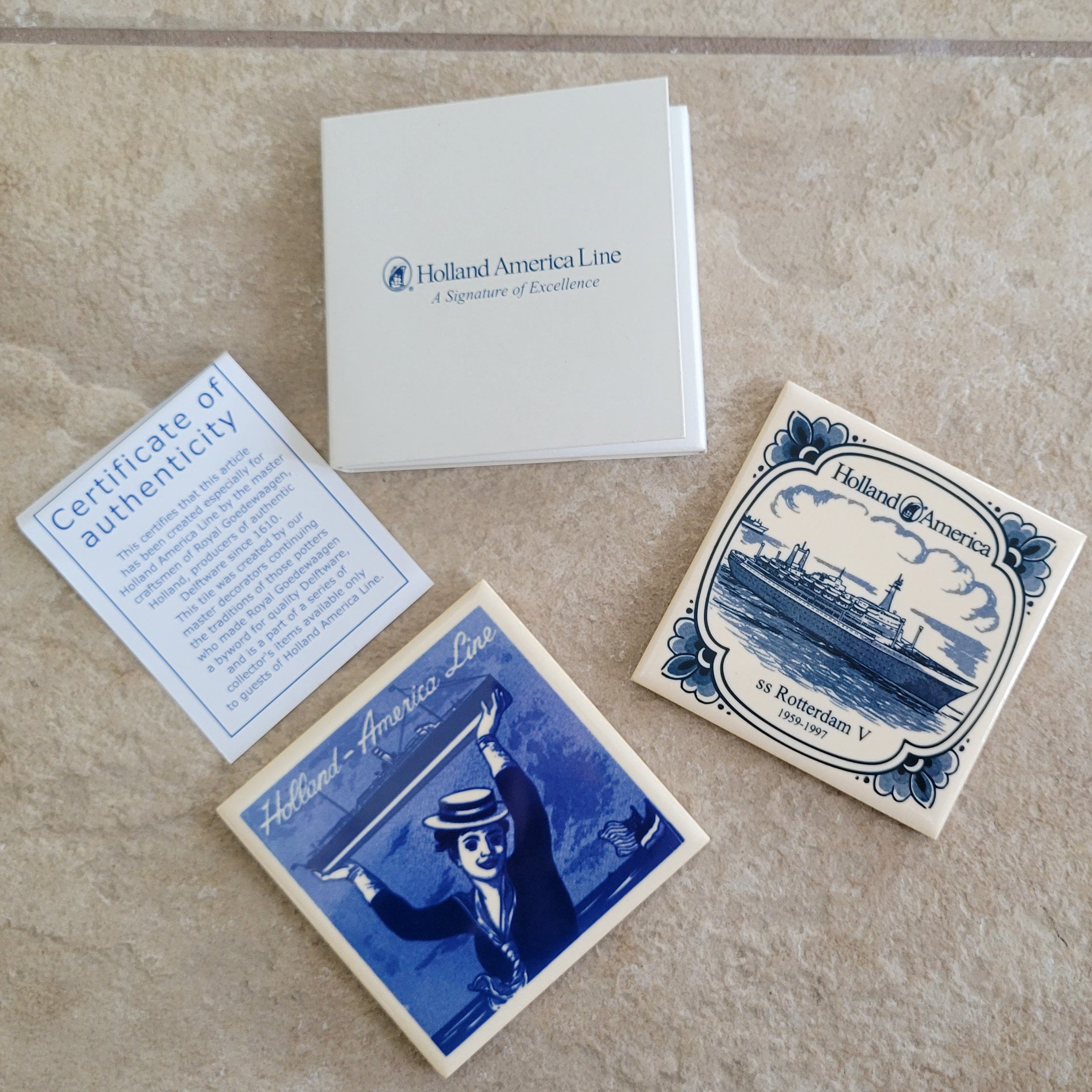 Vintage Delft Holland America Cruise Line Coasters: Royal Blue Set - Etsy Vintage Delft Holland America Cruise Line Coasters: Royal Blue Set - Etsy