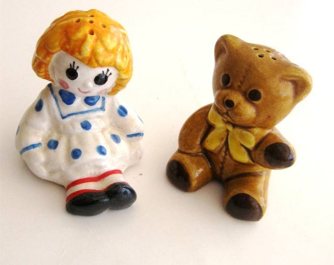 Vintage Avon Salt and Pepper Shakers Raggedy Ann Teddy Bear Etsy