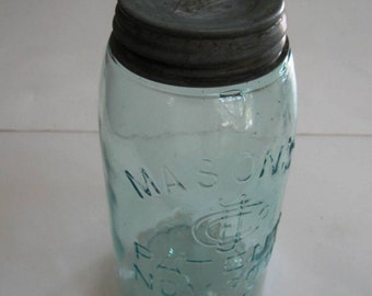 Ball Canning Jar Mason Patent Nov 30th 1858 Country Kitchen Decor Vintage