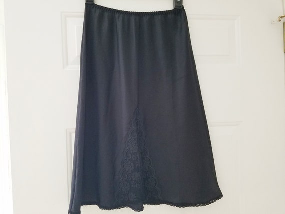 Vintage Half Slip Chantilly Maidenform Lingerie Black… - Gem