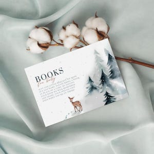 Baby It's Cold Outside-boeken voor babykaart, winterboeken voor baby kaartsjabloon, babyshowerboeken voor babykaart, kaart met boekverzoek