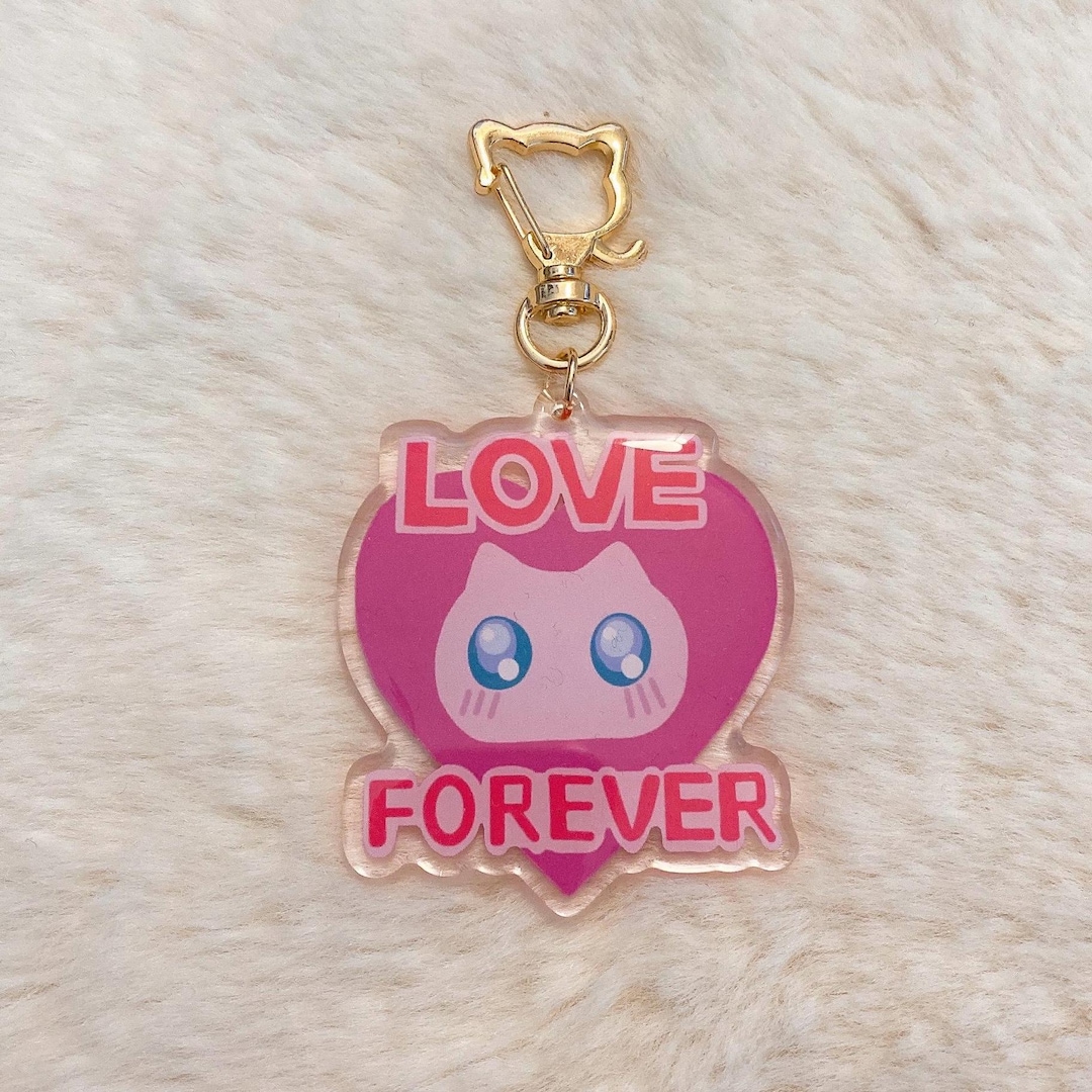 Needy Streamer Overload Love Forever Cat Keychain - Etsy