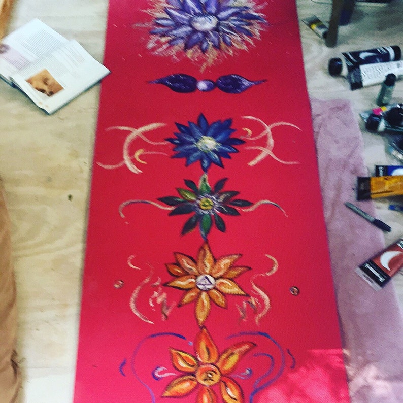 Hand Painted Yoga Mat Designed to Inspire Etsy