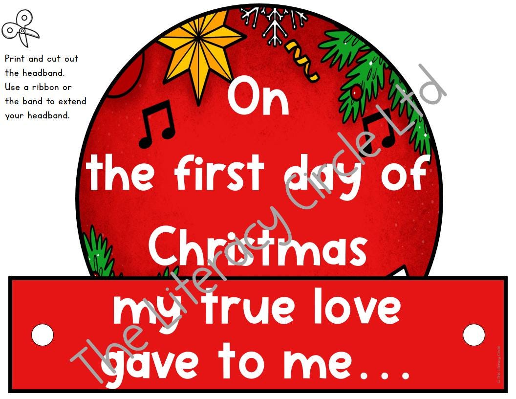 12 Days of Christmas Printable Crowns Holiday Craft Hats Digital ...