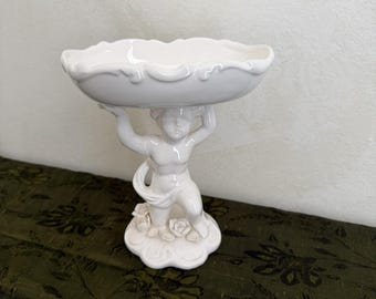 ビンテージ Inarco Japan 白磁 天使型ソープディッシュ #6435