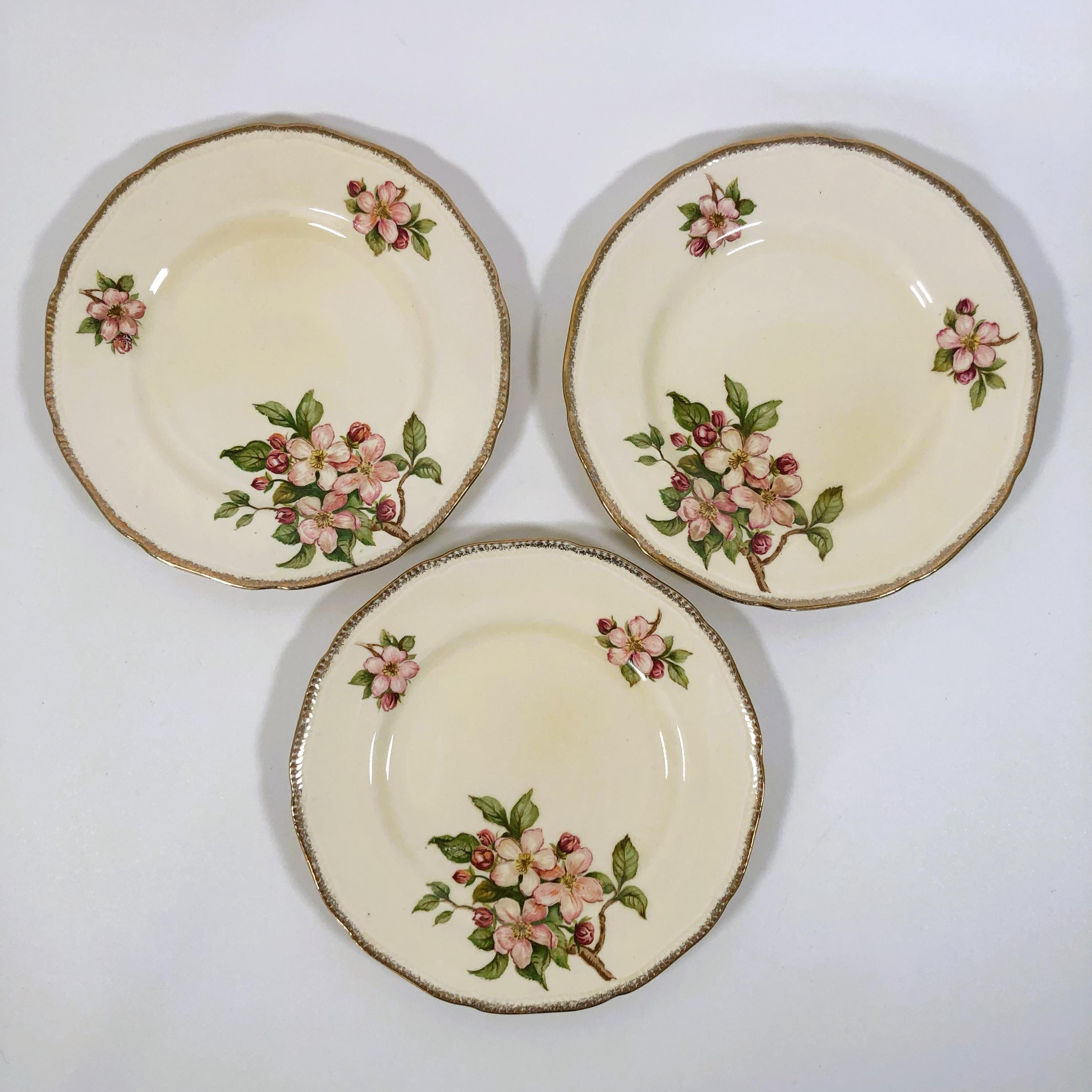 Vintage English Plates Set - Etsy