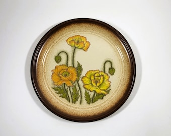 VTG Arita Country Kitchen Peach Cobbler 10.75" Dinner Plate Poppy MCM Japan
