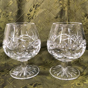 Waterford Crystal Dolmen Celtic Brandy Snifters 5 1/8&quot; Set of 2 (Monogrammed)