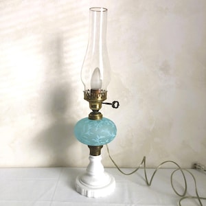 Fenton Daisy and Fern Lamp - Etsy