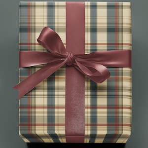 Minimalist Classic Christmas Plaid Premium Wrapping Paper