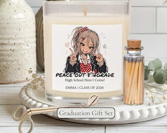 Peace Out 8th Grade Graduation Gift Box, Personalized Middle School / 8th Grade Promotion Gift for Daughter, Class of 2026 Grad Keepsake