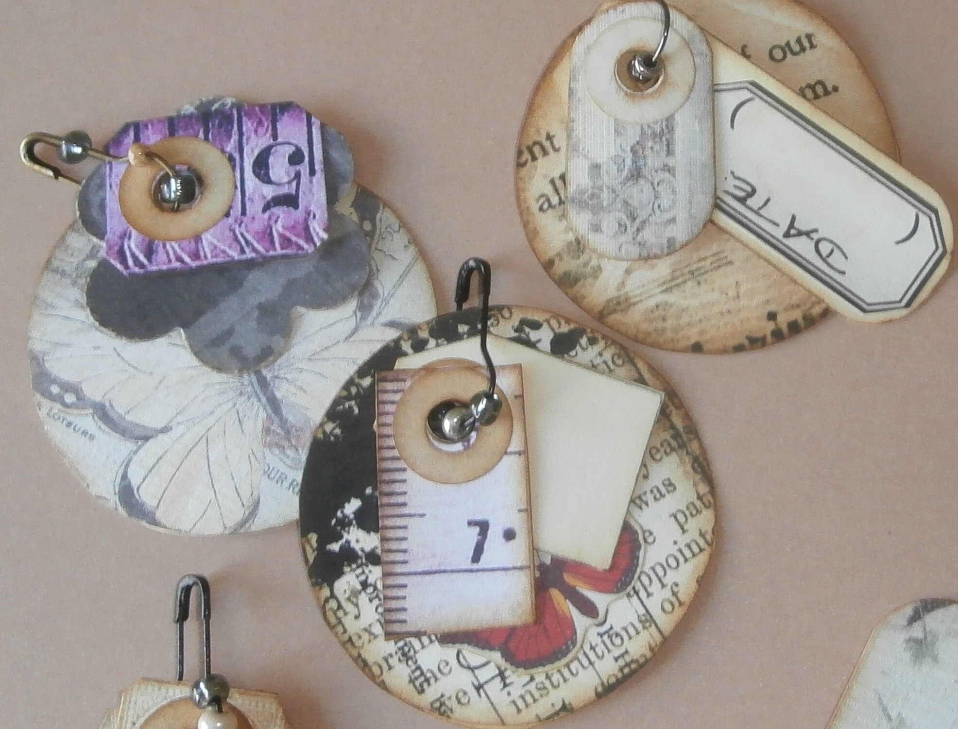 Dangle Tags, Junk Journals, Journal Tags, Dangles, Junk Journal