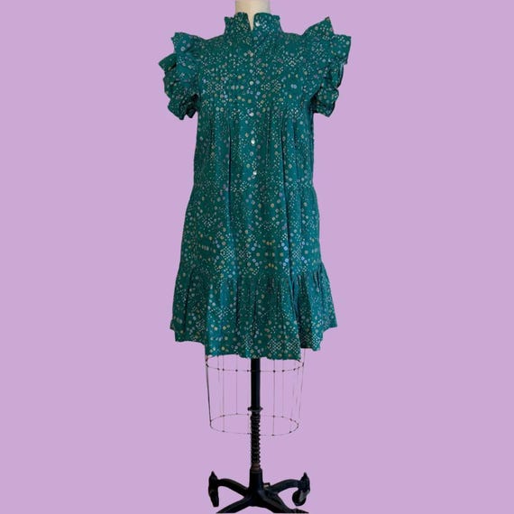 oliphant green dress Oliphant Ruffle Cross Back Midi - Playa Green