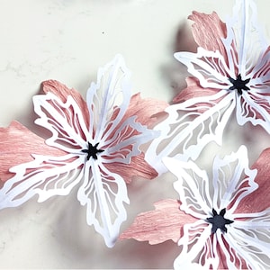 Papier Blume SVG, Fantasy Waldblumen