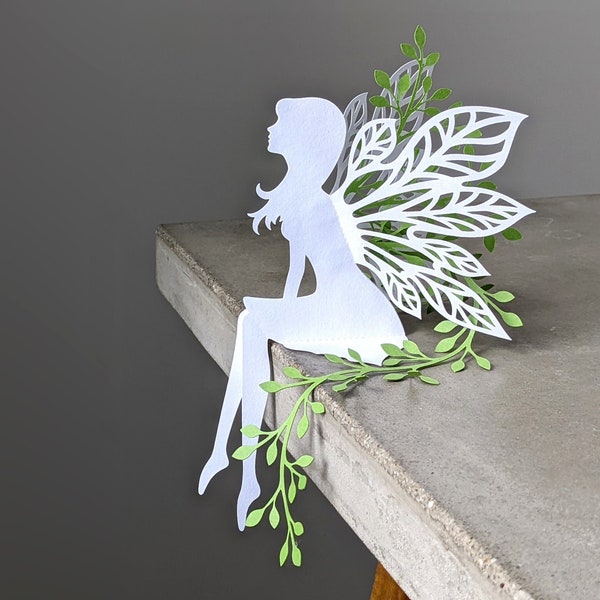 Fairy SVG, Sitting Woodland Fairy, Fairy Birthday Decoration