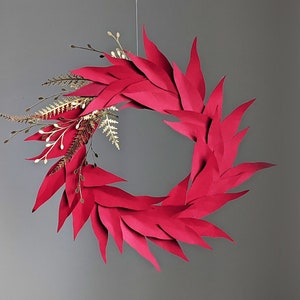 Hojas de helecho y sauce SVG, Hojas para Navidad, Primavera, Fabricación de coronas del Día de la Madre