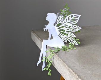 Fairy SVG, Sitting Woodland Fairy, Fairy Birthday Decoration