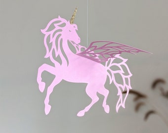 Unicorn SVG, Unicorn Birthday Decoration, AQUILA Hanging Unicorn