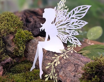 Fairy SVG | Woodland Sitting Fairy for Magical Forest Decor, Fairy Room & Nursery (Digital Download)