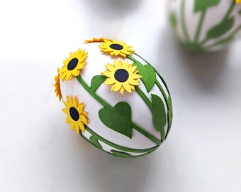 Easter Egg SVG, Easter Egg Decor, SUNFLOWER WRAP