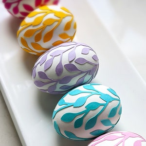 Huevo de Pascua SVG, Decoración de huevos de Pascua, ENVOLTURA DE HOJAS