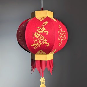 Dragon Lantern SVG, Chinese Lunar New Year Lantern Decoration