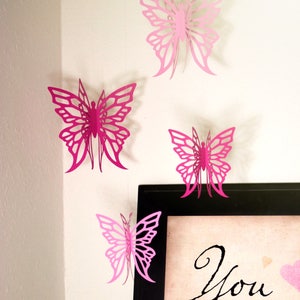 Nursery butterfly mobile in pinks