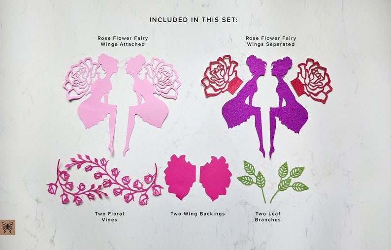 Fairy SVG, Table Top Flower Fairy ROSE, Fairy Party Decoration image 3