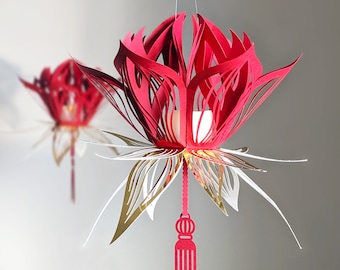 Lotus Flower SVG, Chinese Lunar New Year Lantern