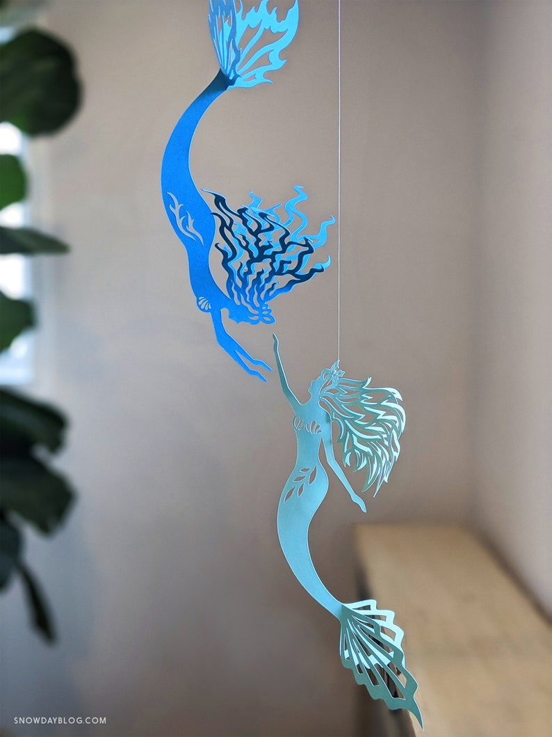 Mermaid SVG, Mermaid Birthday Decoration, KEEVA 画像 6