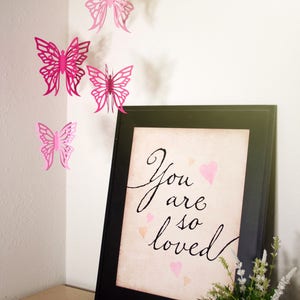 Pink Butterfly Mobile for Nusery Decor