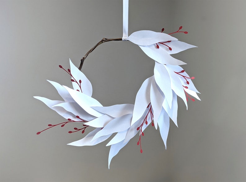 Leaves SVG Christmas Wreath Set DIY Winter Wreath image 1