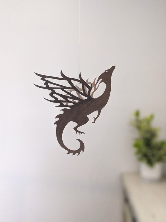 Dragon SVG: Hanging Dragon Mobile, Paper Dragon Decor, Caspian Dragon (Digital Download)