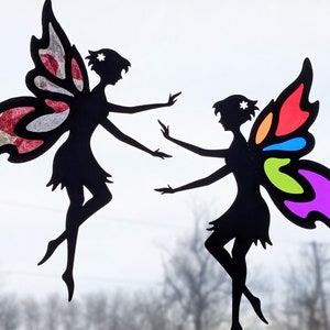 Hada SVG, Hada de vidrieras para favores de fiesta, Decoración de fiesta de hadas