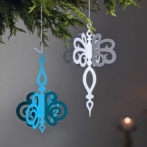 Ornement de Noël SVG, ornements pour fleurons, 2 modèles