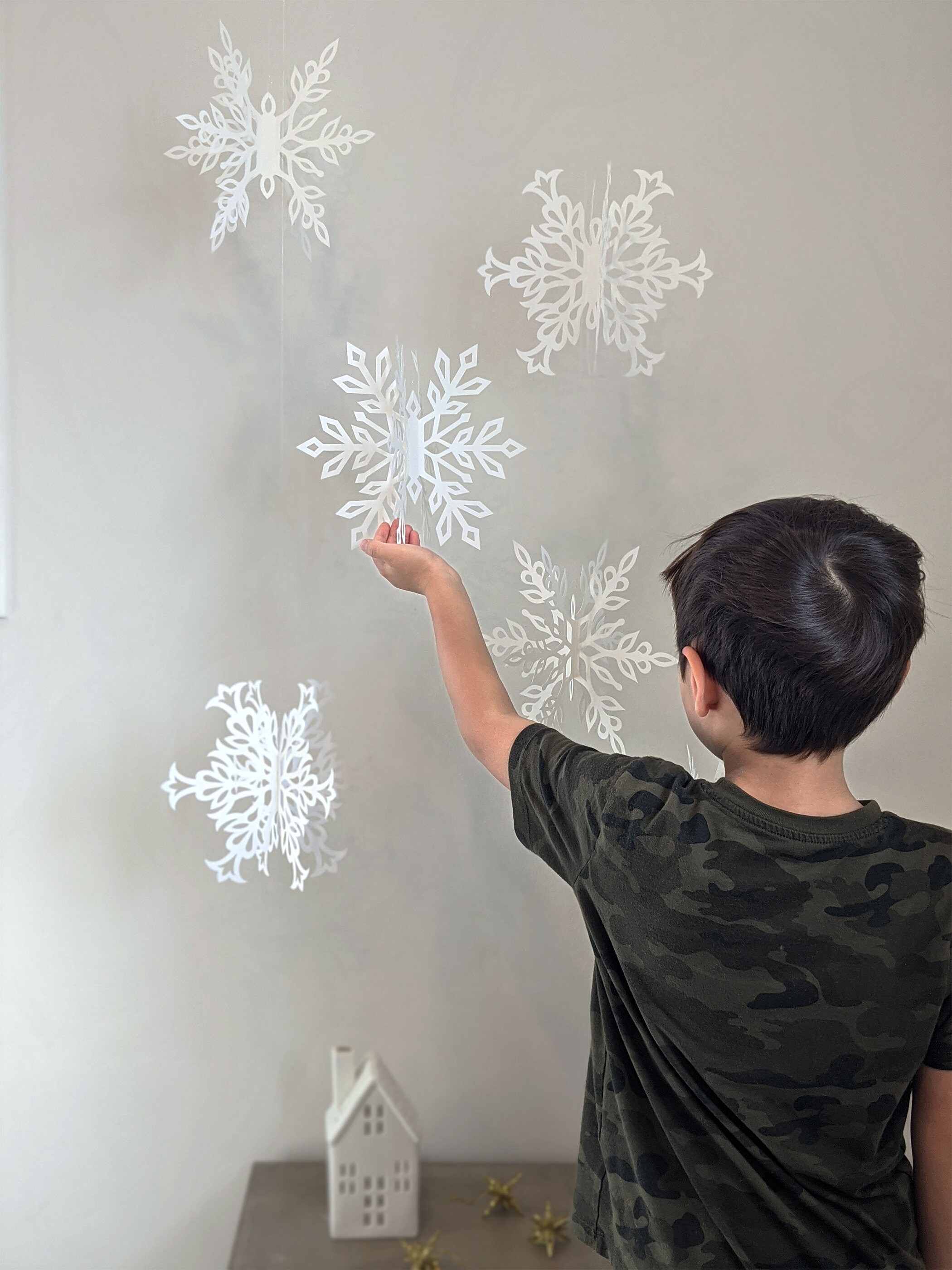 Guirlande De Flocons De Neige à Suspendre De 4 M - Flocons De Neige En