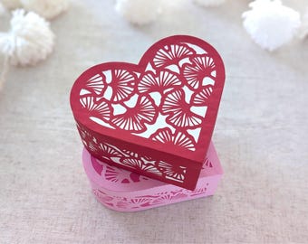 Ginkgo Heart Gift Box SVG | Valentine & Mother’s Day Template (Digital Download)