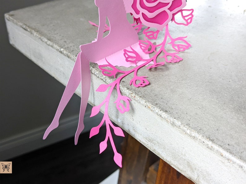 Fairy SVG, Table Top Flower Fairy ROSE, Fairy Party Decoration image 6