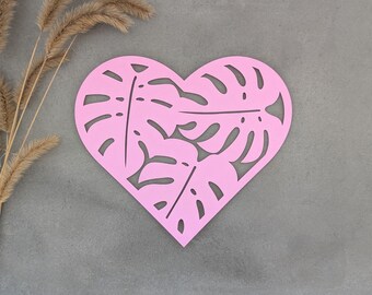 Monstera Heart SVG | Christmas Cricut File for Gifts, Shirts & Wall Art (Digital Download)