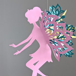 Fee SVG, Blumen Garten Fee für Fee Geburtstag Party Dekor