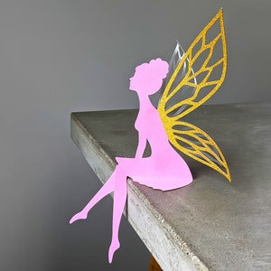 Fairy SVG, Fairy Party Decoration, zittende fee - LIVIA